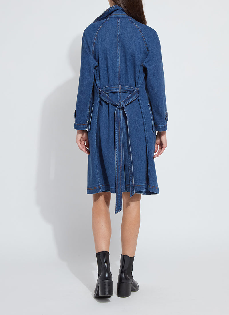 Paris Tencel Denim Trench Dark Midwash