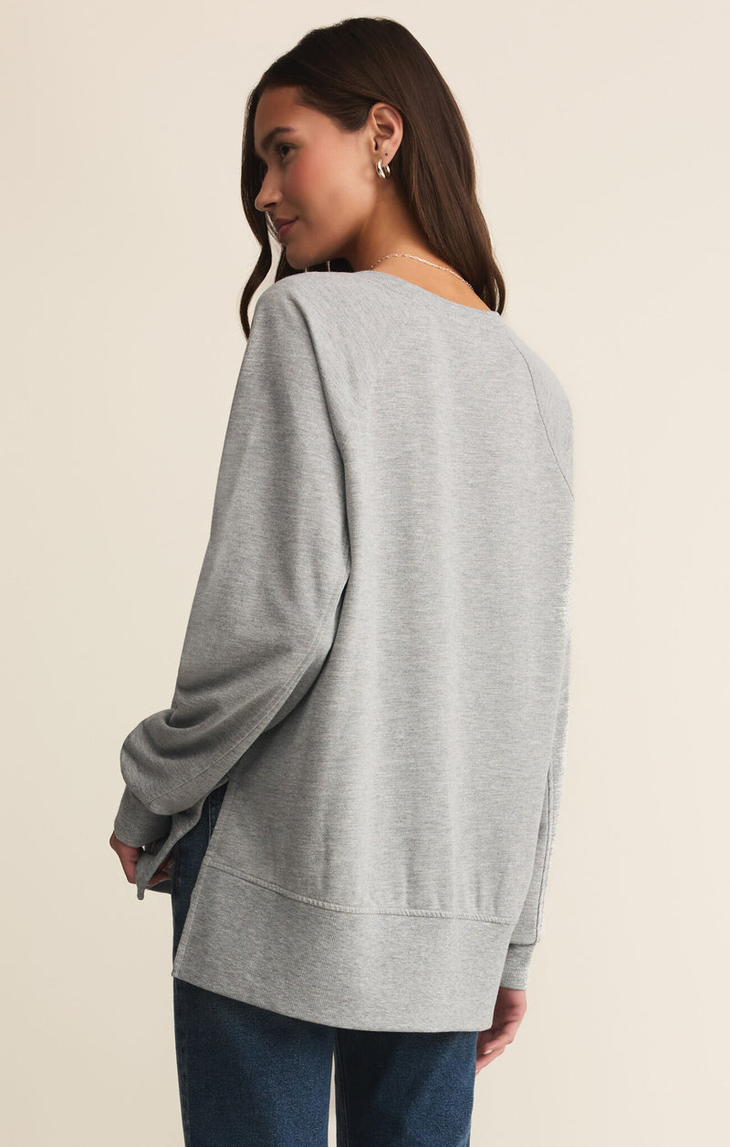 Vneck Weekender Top Classic Heather Grey