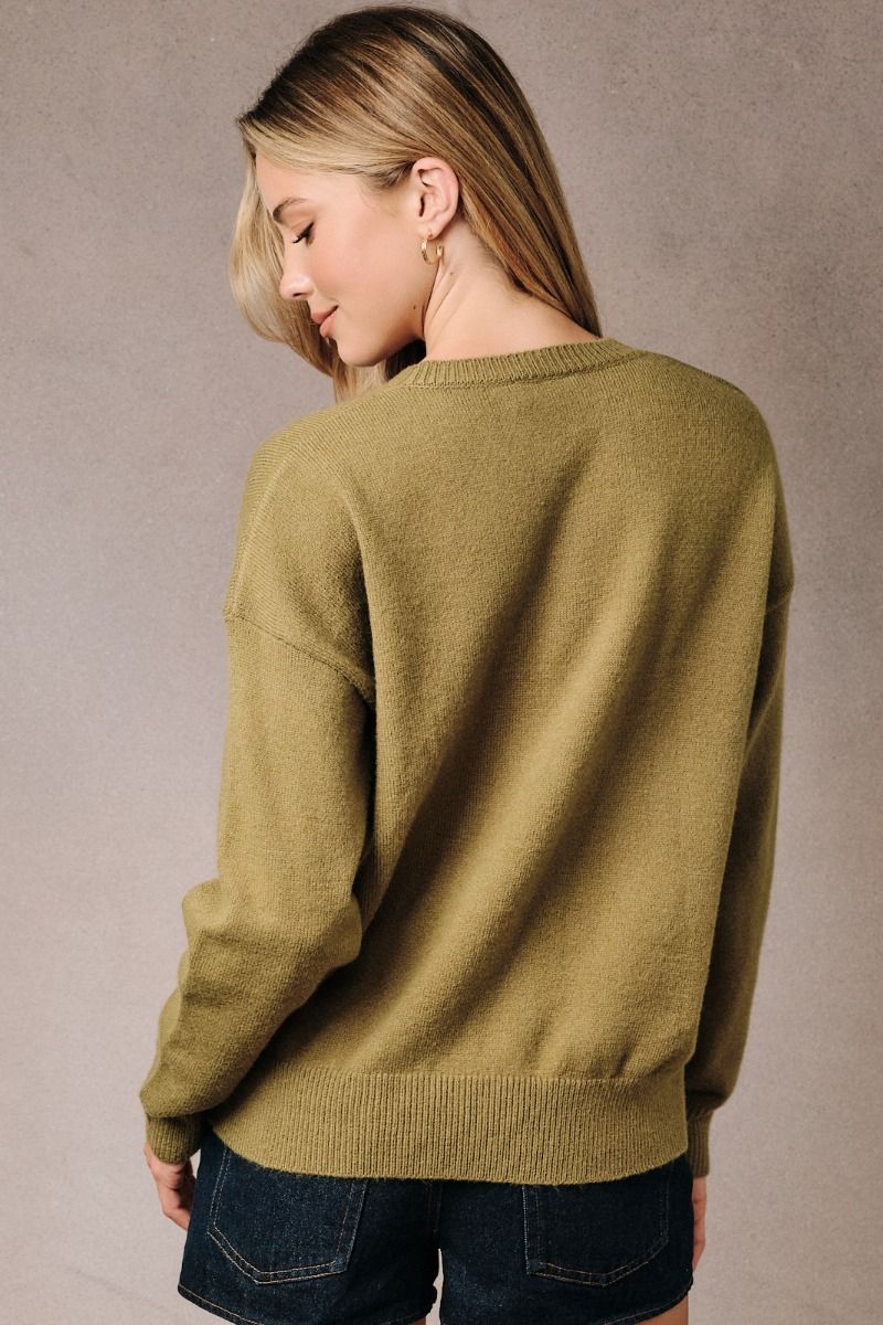 Fall Bear Sweater Olive