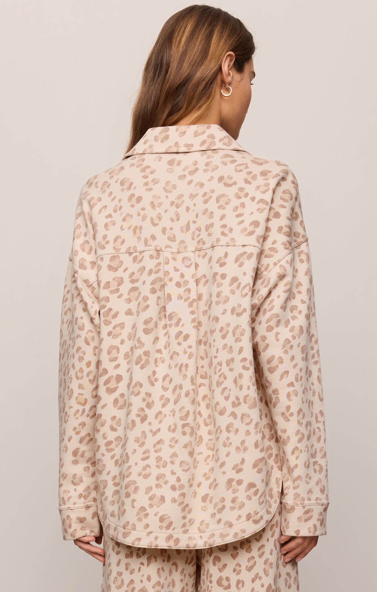 All Day Knit Leopard Jacket Sandstone