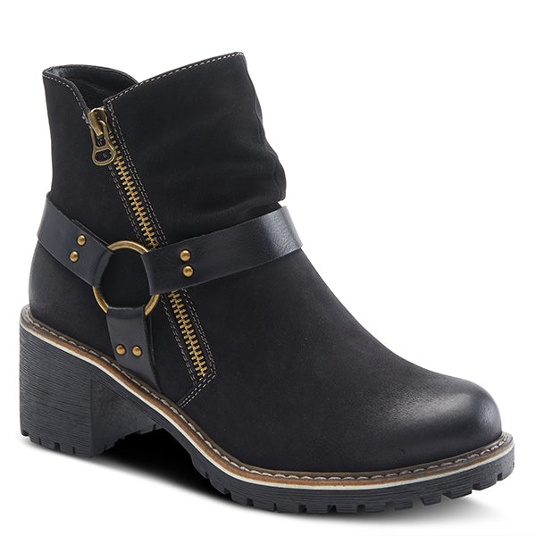 Firewood Heeled Booties Black