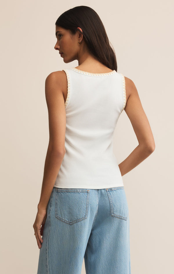 Jaidynn Rib Tank White