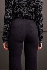 Fly Front 5 Pocket Straight Leg Pants Black