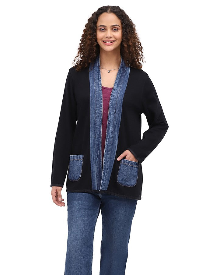 Jackie Reversible Denim Trim Jacket Multi