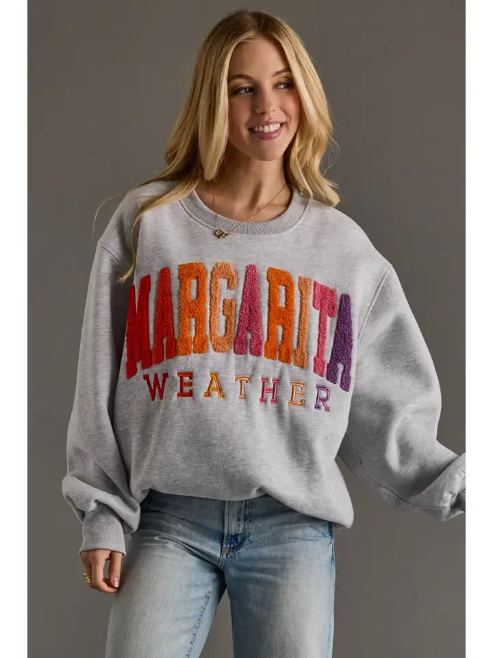 Margarita Weather Boucle Sweatshirt Grey