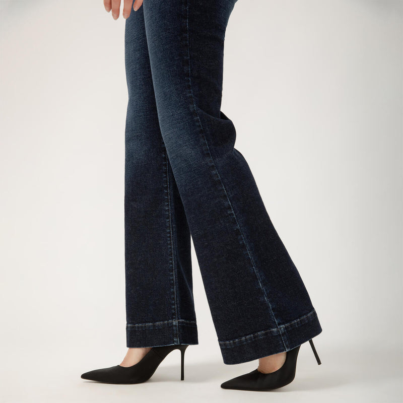Kait 32" Inseam Mid Rise Flare Jeans Opera Blue