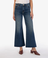 Meg Hi Rise Raw Hem Wide Leg Jeans Yielded