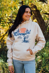 Rivergirl Sanded Fleece Hoodie Capucino