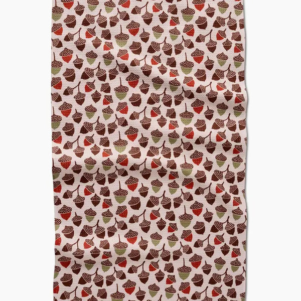 Geometry Tea Towel Acorn Abundance