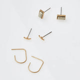 Courtney Stud Trio Gold | Pyrite
