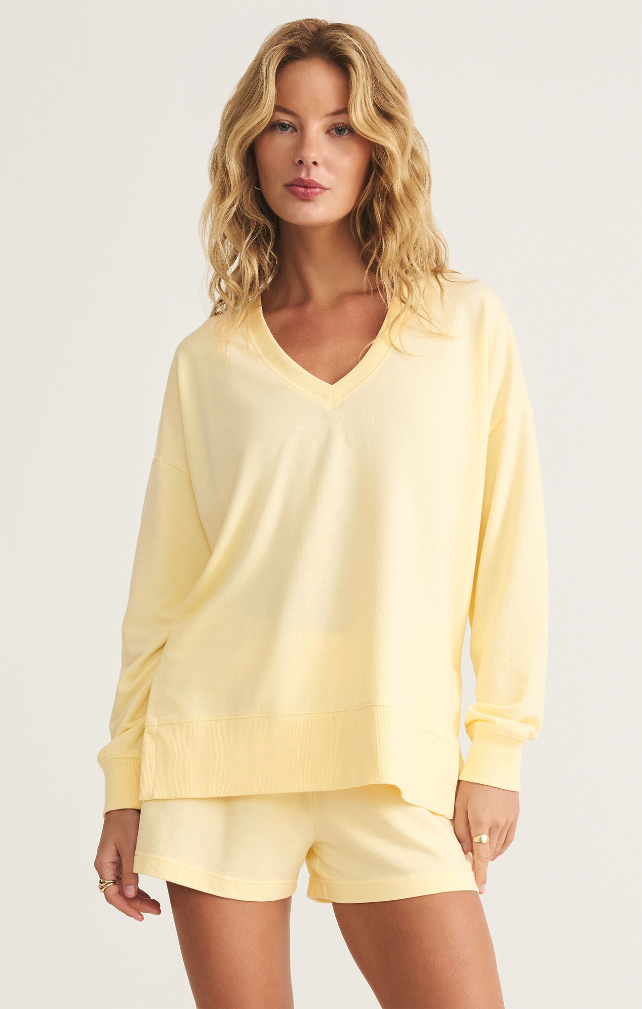Vneck Weekender Top Mellow Yellow