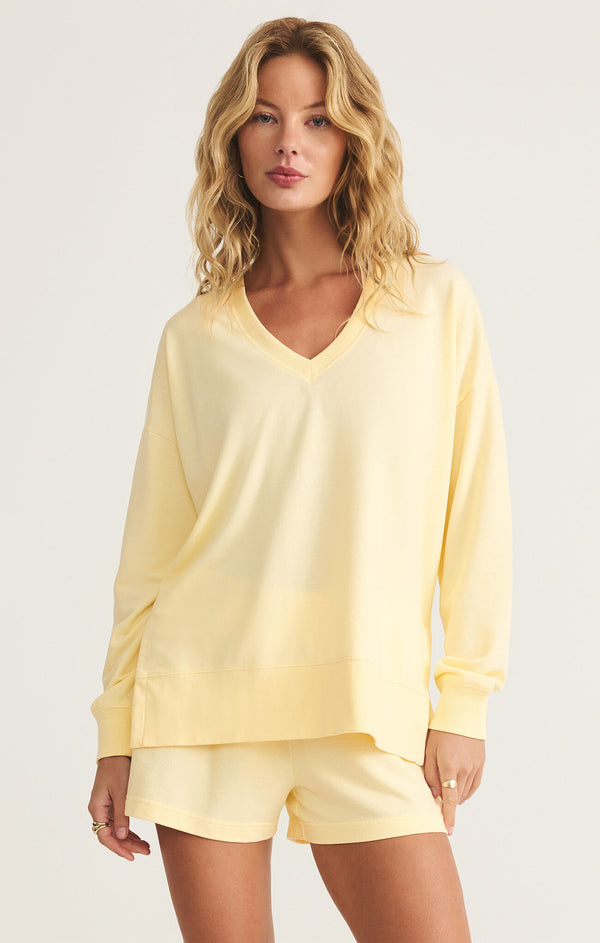 Vneck Weekender Top Mellow Yellow
