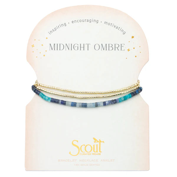 Ombre Stone Wrap Midnight | Gold