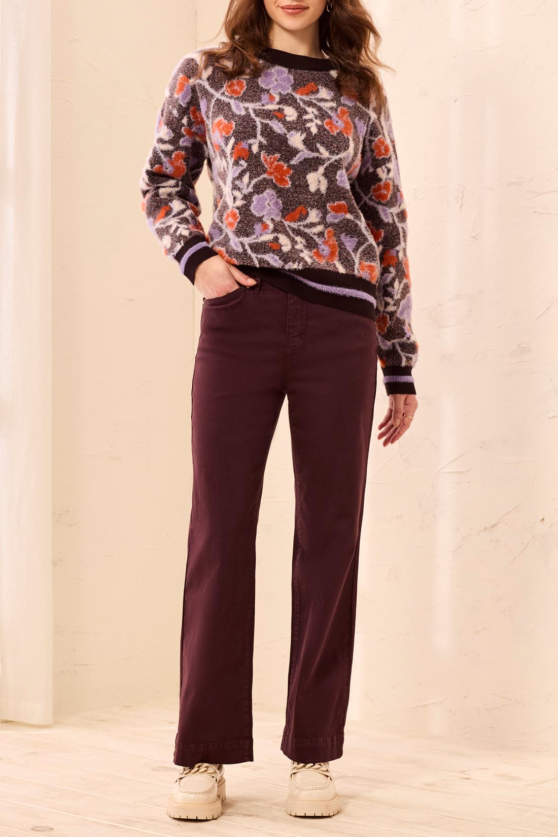 Fly Front 5 Pocket Pants Fudge