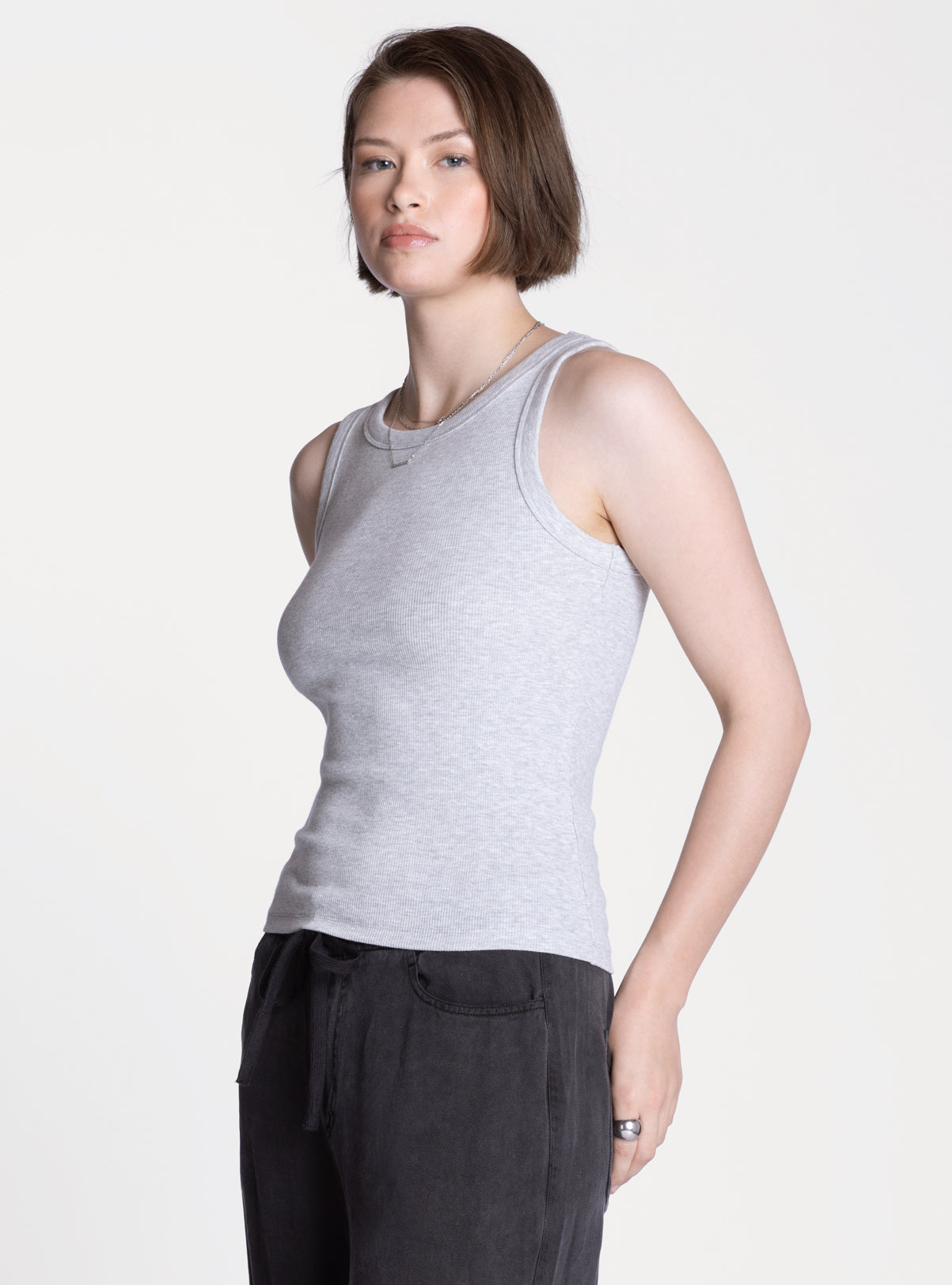 Edlin Layering Tank Heather Grey