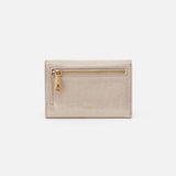 Jill Polished Leather Trifold Wallet Sand Shimmer