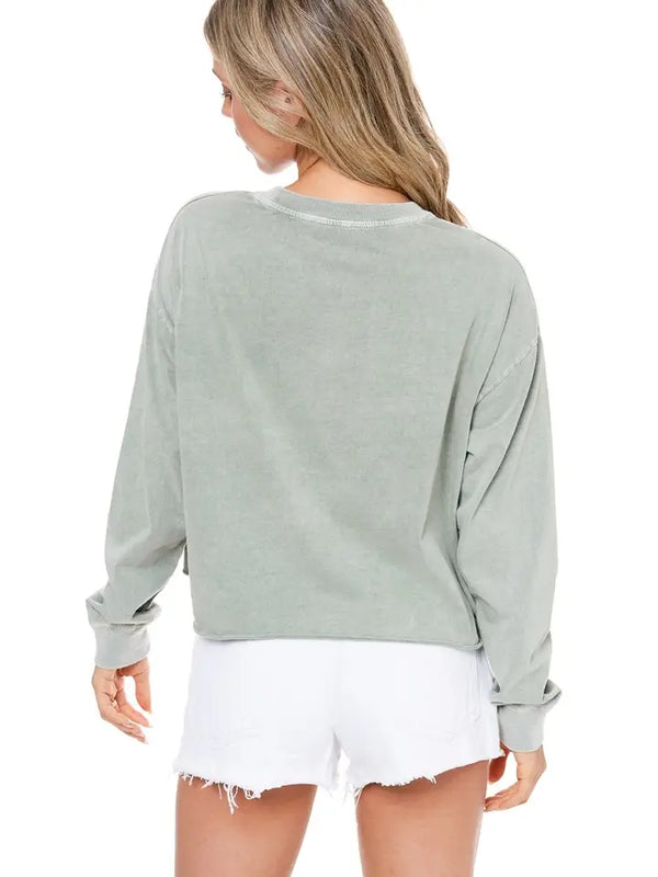 Won't You Fly High Free Bird Crop Long Sleeve