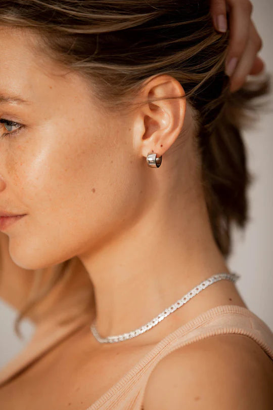 Jax Huggies Earrings Silver