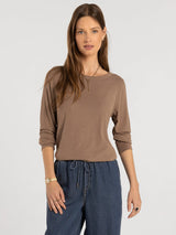 Stacy Long Sleeve Top Latte