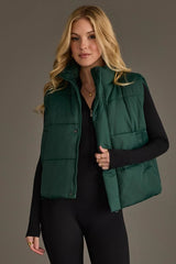 Lenore Puffer Vest Green