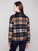 Reversible Plaid Oversized Jacket Cacao