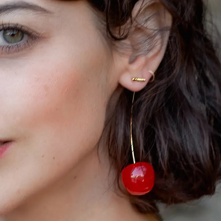 Cherry Threader Earrings