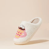 Gingerbread Man Hot Chocolate Slippers Pink