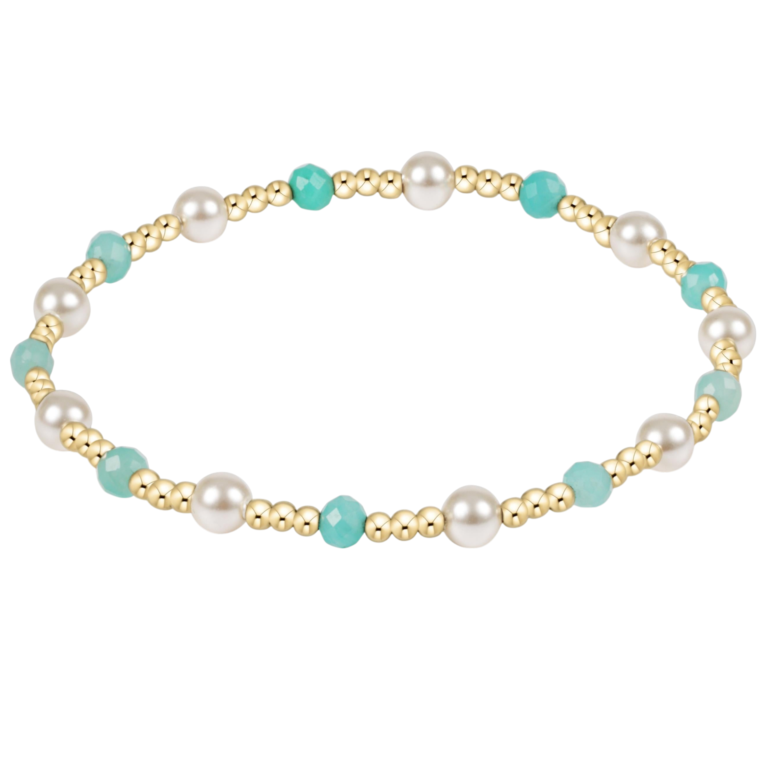 Extends Pearl Sincerity 4mm Gem Bracelet Amazonite