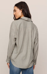 River Plaid Button Up Emerald Cove