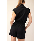 Modal Scuba Luxe Sleeveless Romper Black