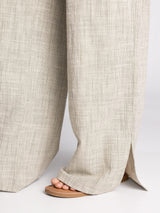 Sable Pants Ivory Forest Green Stripe