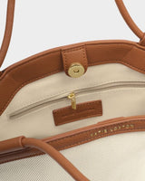 Florence Mini Tote Bag Canvas + Congac