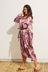 Kleos Midi Shirt Dress Plum Violet