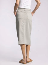 Victoria Button Down Midi Skirt Dried Sage