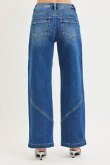 Slouchy Wide Front & Back Seam Details Dark