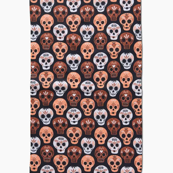 Geometry Tea Towel Day Of The Dead Skulls