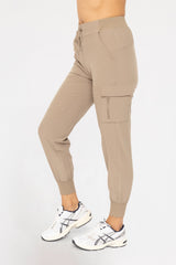 High Waist Active Joggers Warm Grey