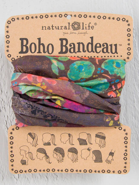 Full Boho Bandeau Espresso Bright Floral
