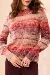 Ombre Nubby Mock Neck Sweater Jazzy