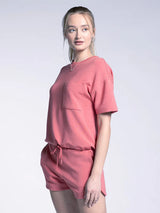 Joni Single Pocket Tee Coral Rose
