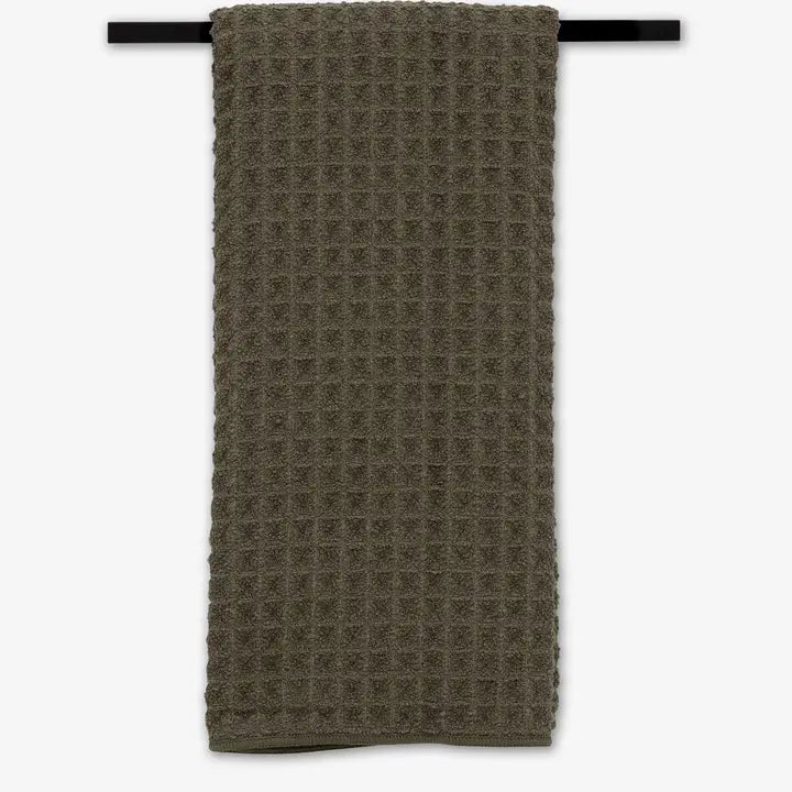 Geometry Waffle Hand Towel Forest