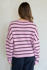 Cabana Stripe Piper Cardigan Pink
