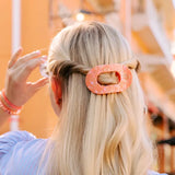 Teleties Small Flat Round Hair Clip Dreamsicle