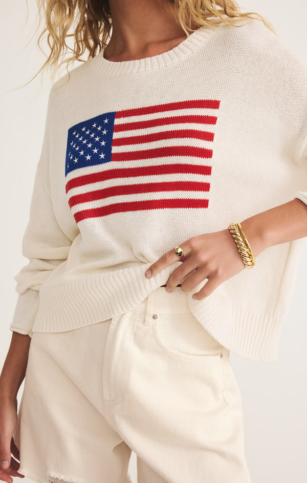 Sienna Patriot Sweater Sea Salt