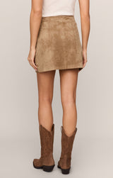 Perri Suede Mini Skirt Light Sand