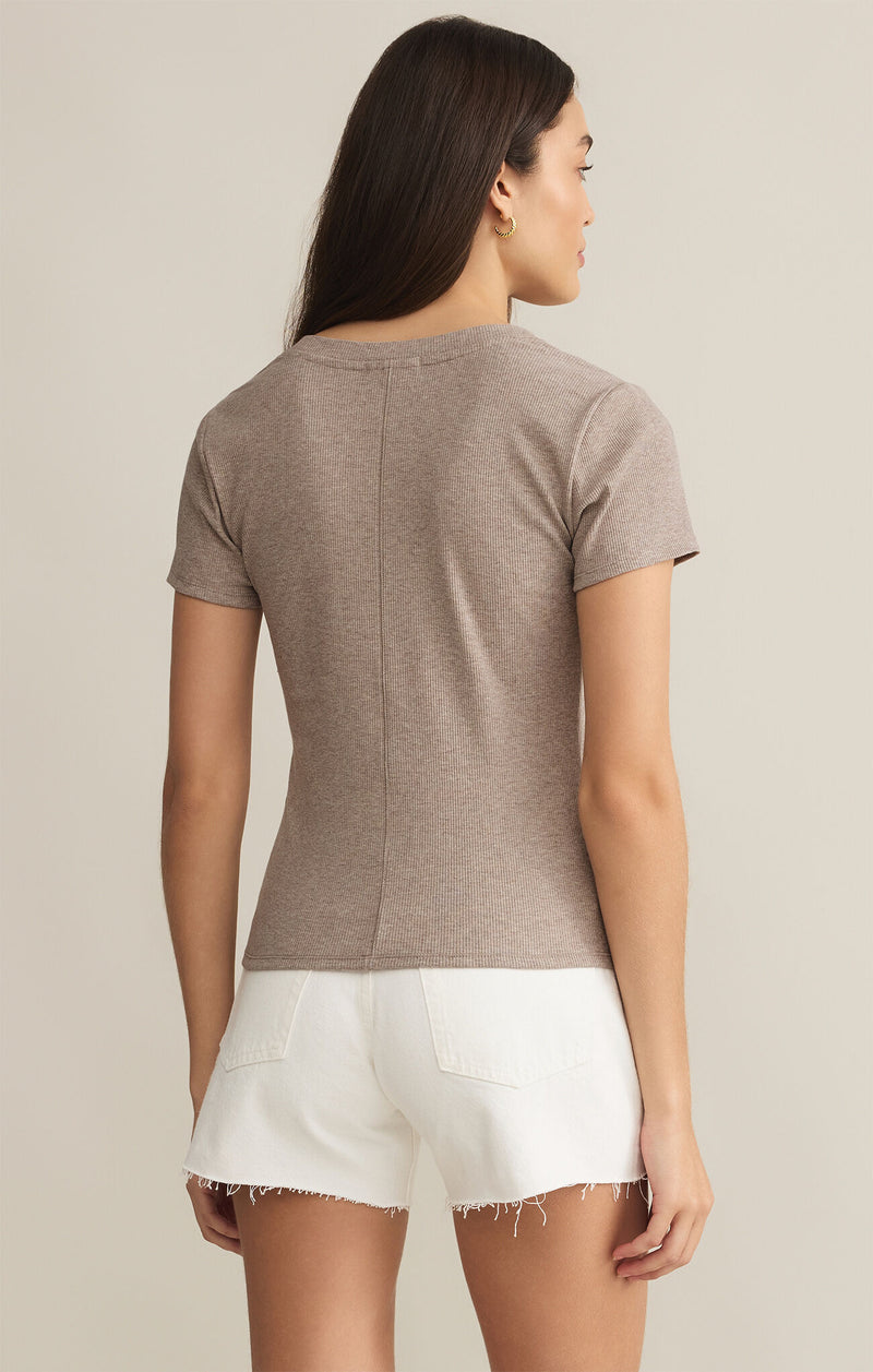 Sirena Short Sleeve Tee Heather Taupe