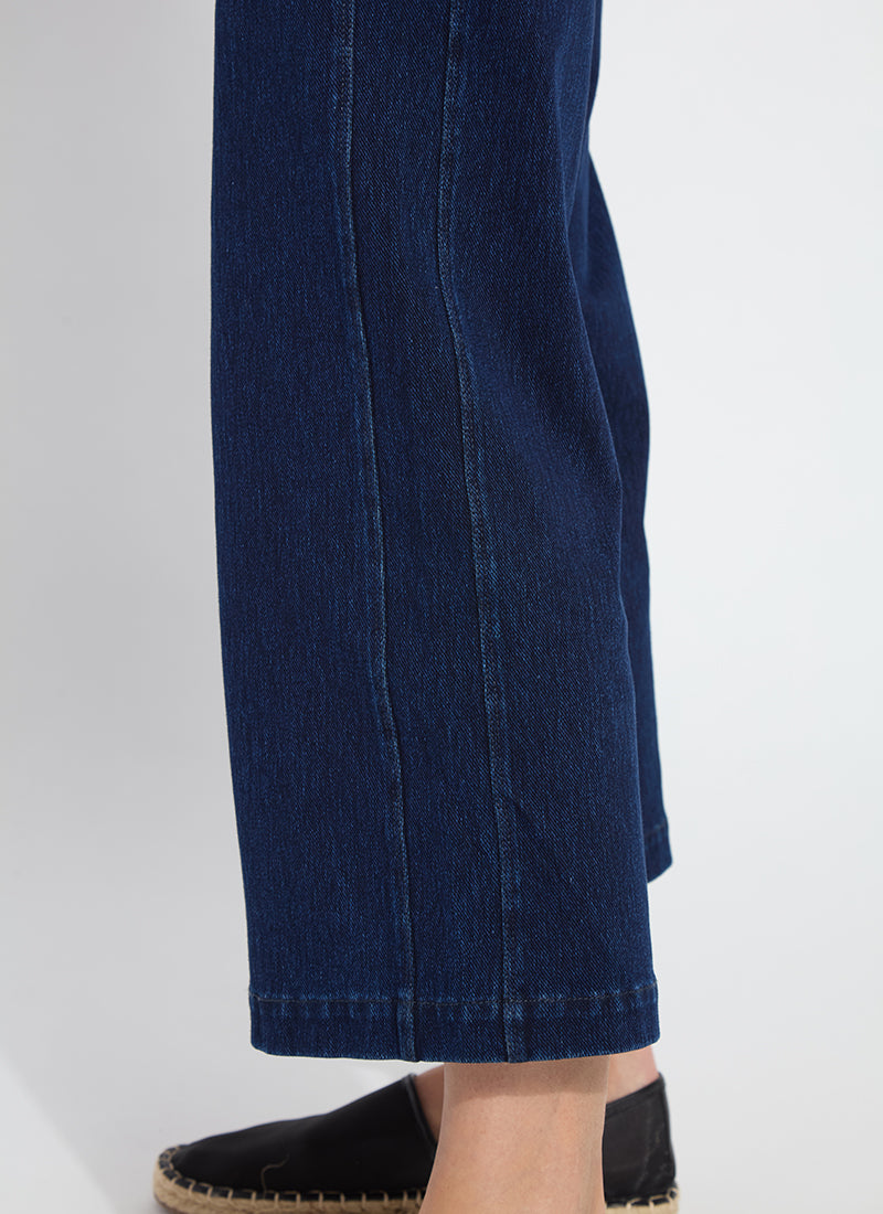 Layton Wide Leg Crop Pants Dark Indigo