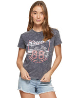 Kittenish Let's Ride Tee Charcoal