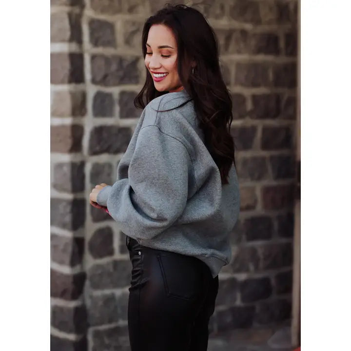 Game Day Sweatshirt Dark Grey + Black