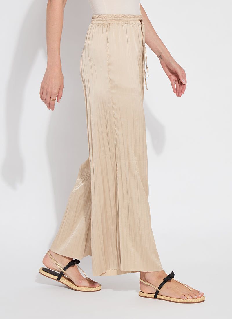 Packable Pleated Palazzo Pants Chablis